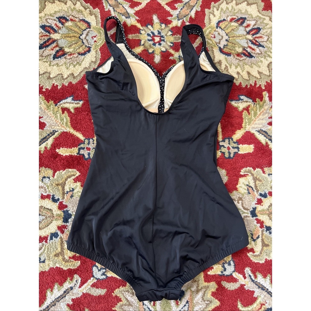 Vtg  Maxine Of Hollywood Swimsuit 14  Beach Tropical One Piece Rockabilly Retro - Picture 3 of 12